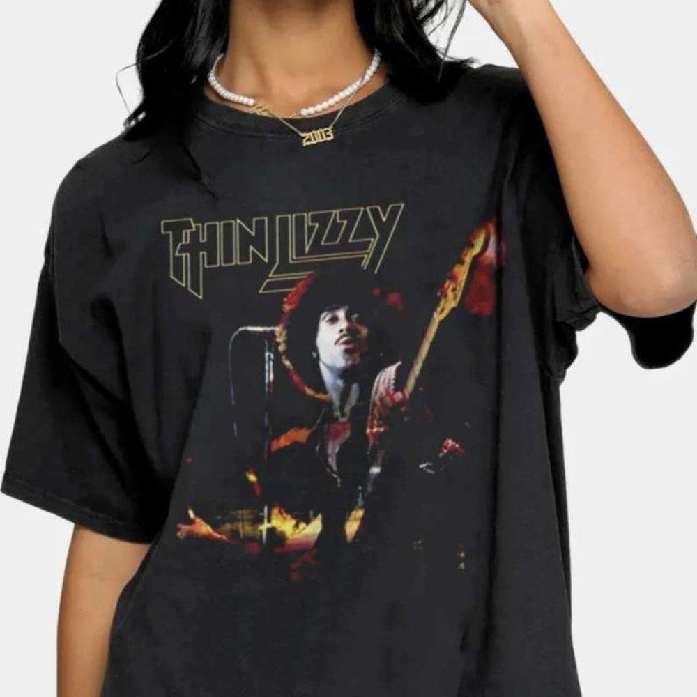 Thin Lizzy Irish Rock Band Unisex Tee Music Lover Gift Graphics Tee